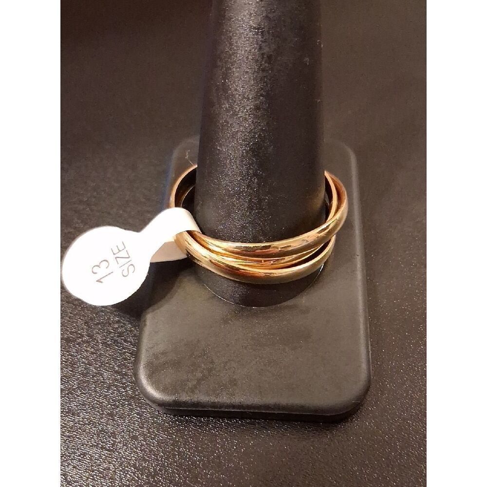 18k GF Interlinked Size 13 Rings New